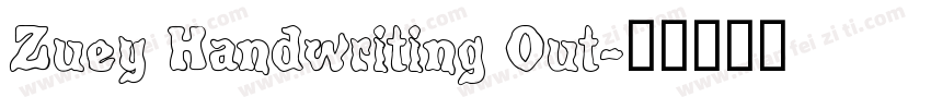 Zuey Handwriting Out字体转换